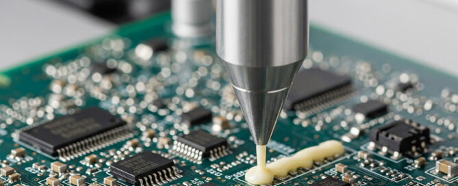 Flux Dispensing, Flussmitte-Dosierung, Flussmittelauftrag, Flussmittel, Dosieren von Flussmitteln, Flussmitteldosierer